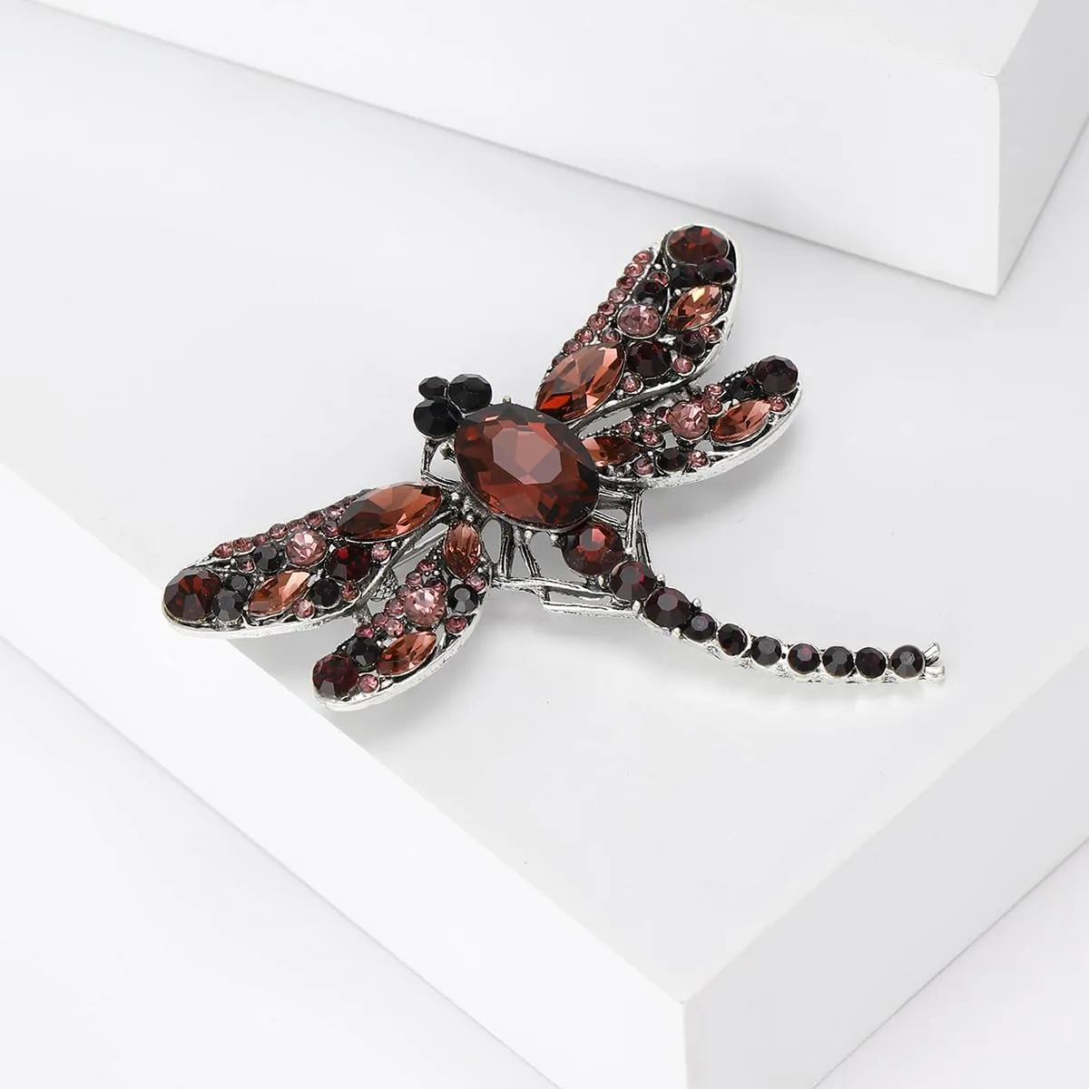 Crystal Dragonfly Brooches for Women Unisex Insect Pins Multi-coloured Optional Casual Party Accessories Gifts
