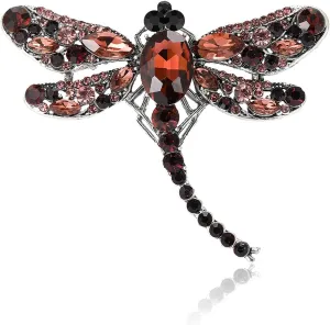 Crystal Dragonfly Brooches for Women Unisex Insect Pins Multi-coloured Optional Casual Party Accessories Gifts
