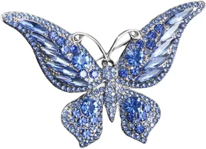 Crystal Rhinestone Butterfly Brooch Elegant Lapel Pins Dress Accessories Jewelry Gift For Women Girls