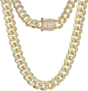 Cuban Link Chain,Miami Cuban Link Chain,Hip Hop Jewelry,Skin-friendly,Allergy-safe and Long-lasting,Ideal Gift Selection,Stylish Necklaces for Men and Women