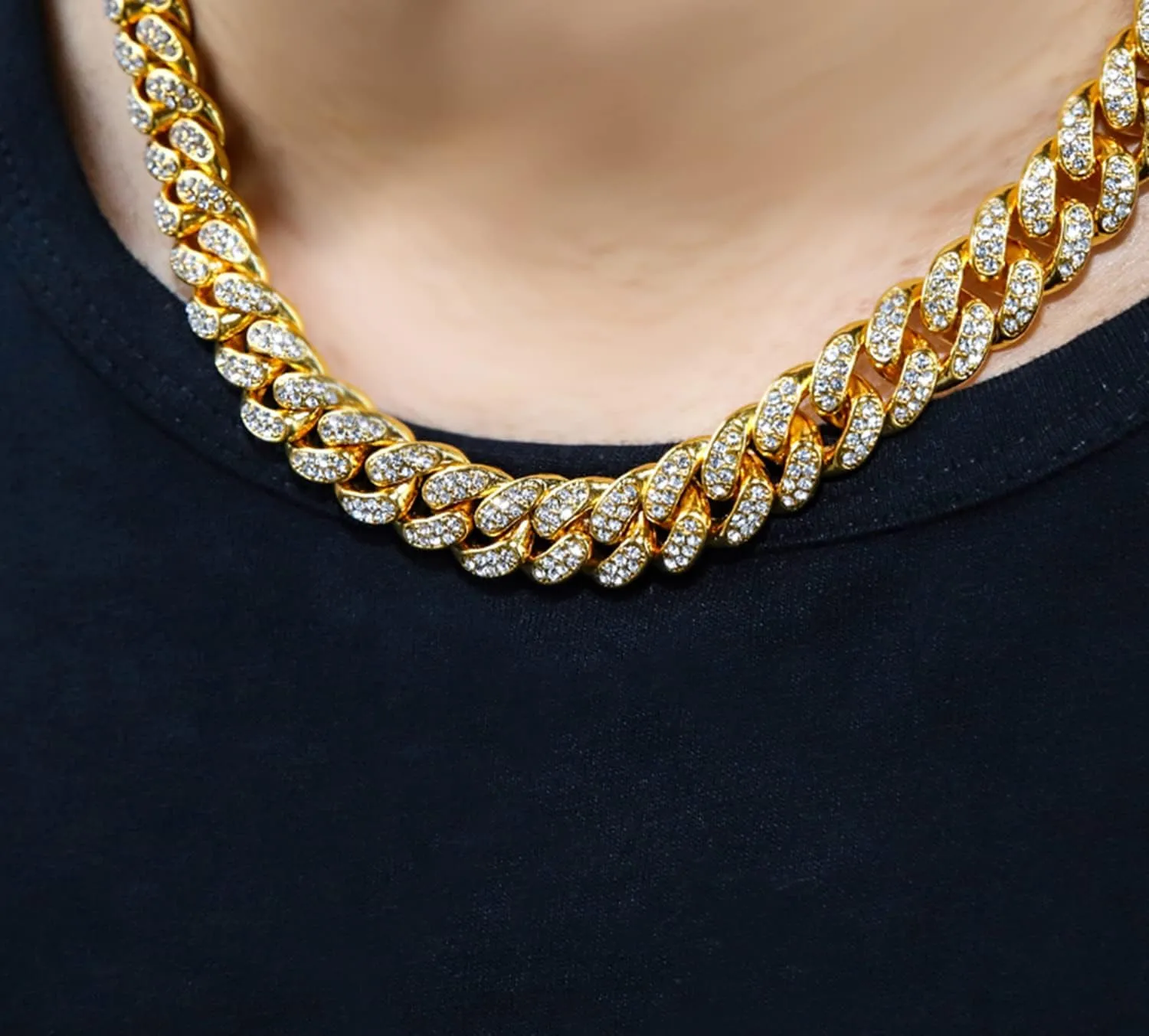 Cuban Link Chain,Miami Cuban Link Chain,Hip Hop Jewelry,Skin-friendly,Allergy-safe and Long-lasting,Ideal Gift Selection,Stylish Necklaces for Men and Women
