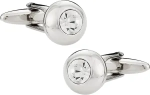 Cuff-Daddy Cubic Zirconia Stud Cufflinks with Presentation Box