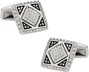 Cuff-Daddy Detailed Stainless Steel Cufflinks with Presentation Box