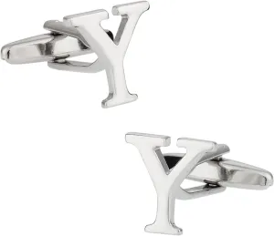 Cuff-Daddy Letter Y Cufflinks Monogram Men's Initial Cuff Links with Travel Presentation Gift Box Wedding Groomsmen Groom Party