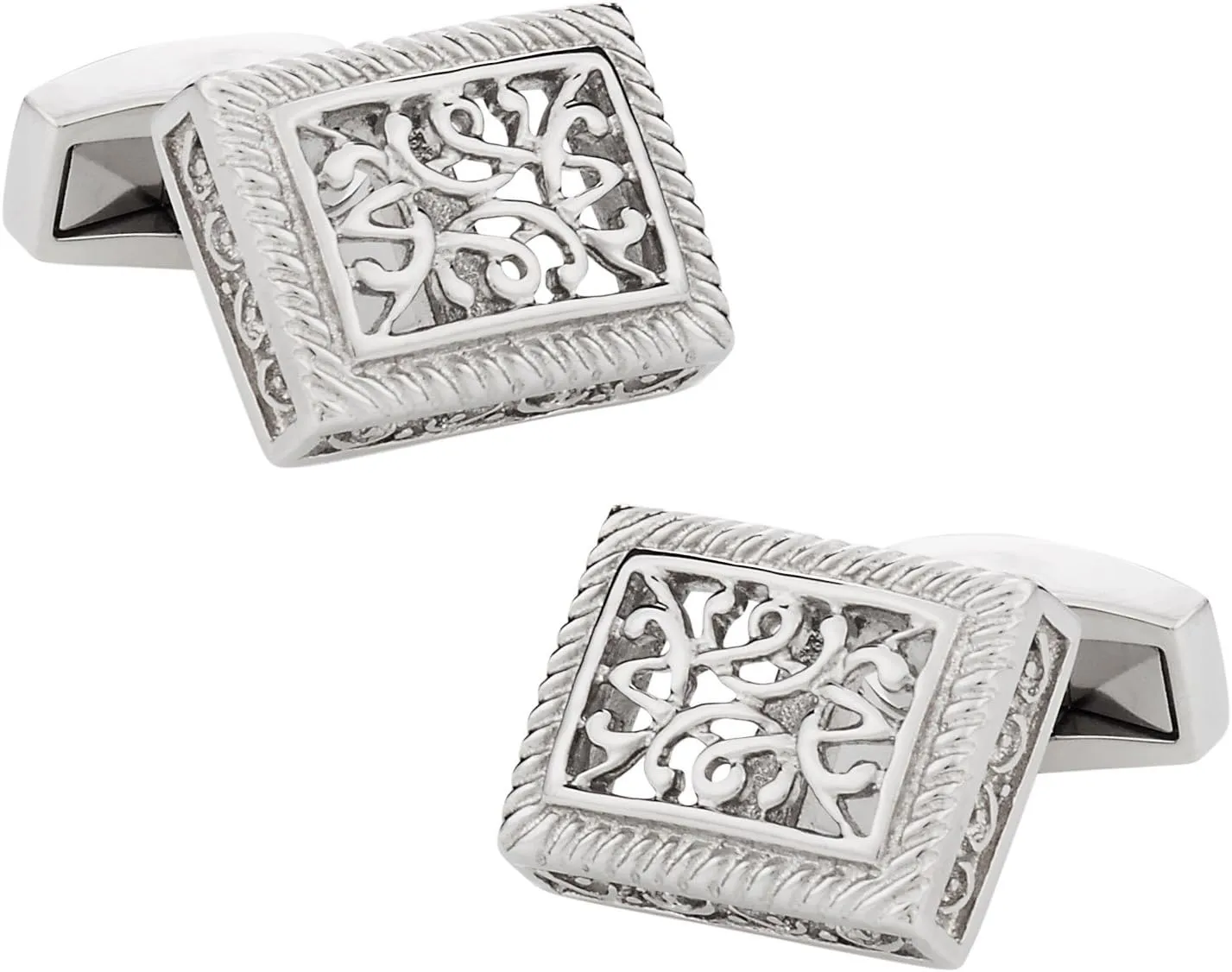 Cuff-Daddy Ornate Stainless Steel Cufflinks with Presentation Box