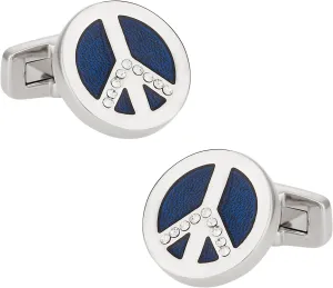 Cuff-Daddy Peace Sign Cufflinks with Presentation Box