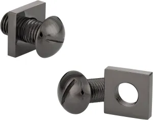 Cuff-Daddy Screw and Nut Bolt Gunmetal Cufflinks with Presentation Box