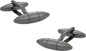Cuff-Daddy Torpedo Cufflinks in Gunmetal Tone with Presentation Box