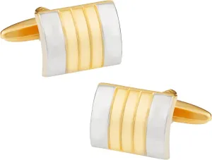 Cuff-Daddy Unisex Gold-Tone & Silver Mixed Finish Cufflinks with Presentation Box