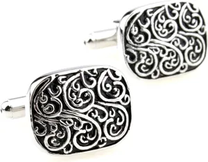 Cufflinks Sets, Cufflinks for Men Elegant Retro Pattern Brass Thank You Gifts for Men
