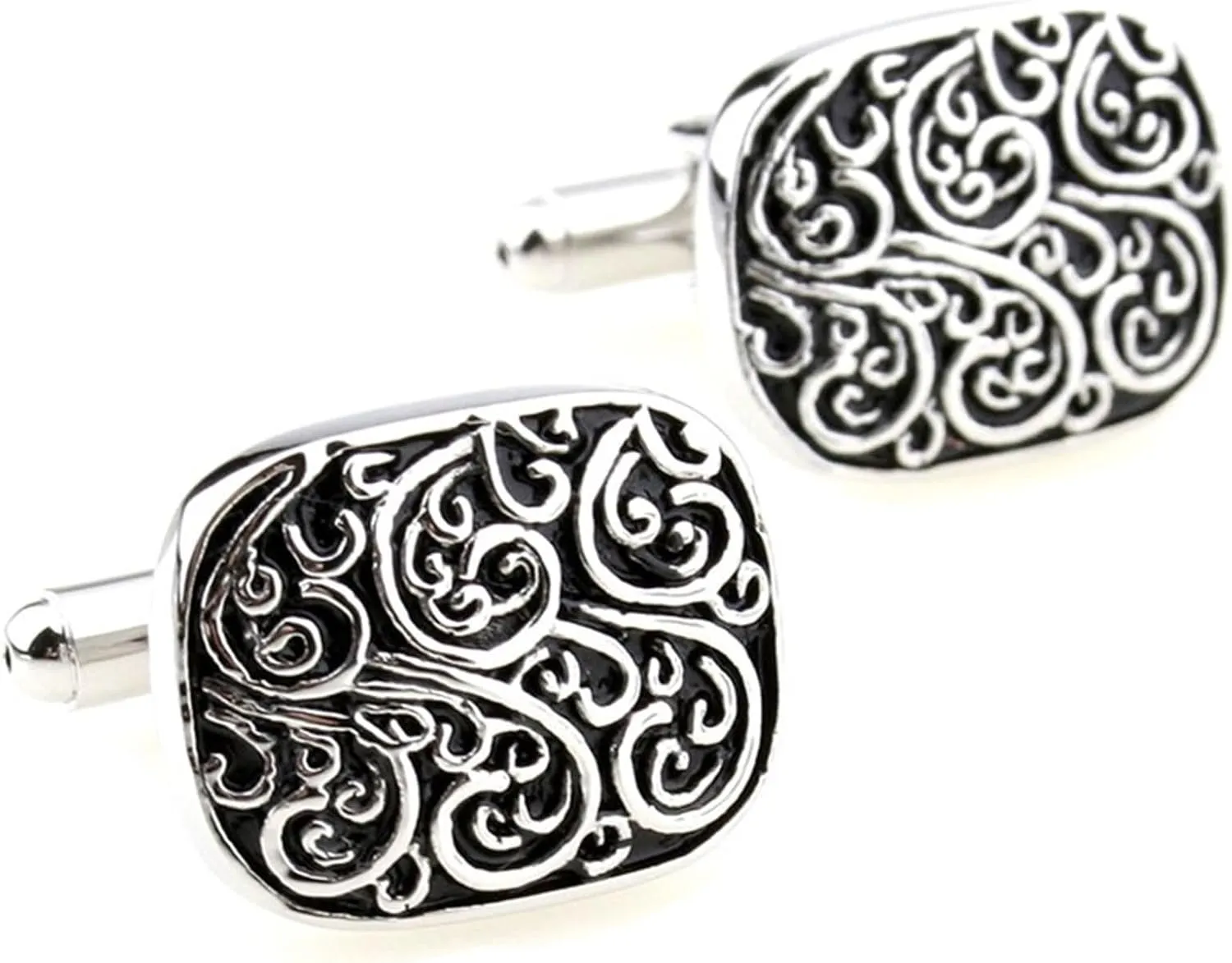 Cufflinks Sets, Cufflinks for Men Elegant Retro Pattern Brass Thank You Gifts for Men