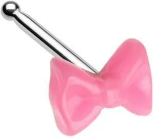 Cute Kawaii Pink Bow Ribbon Nose Stud Ring