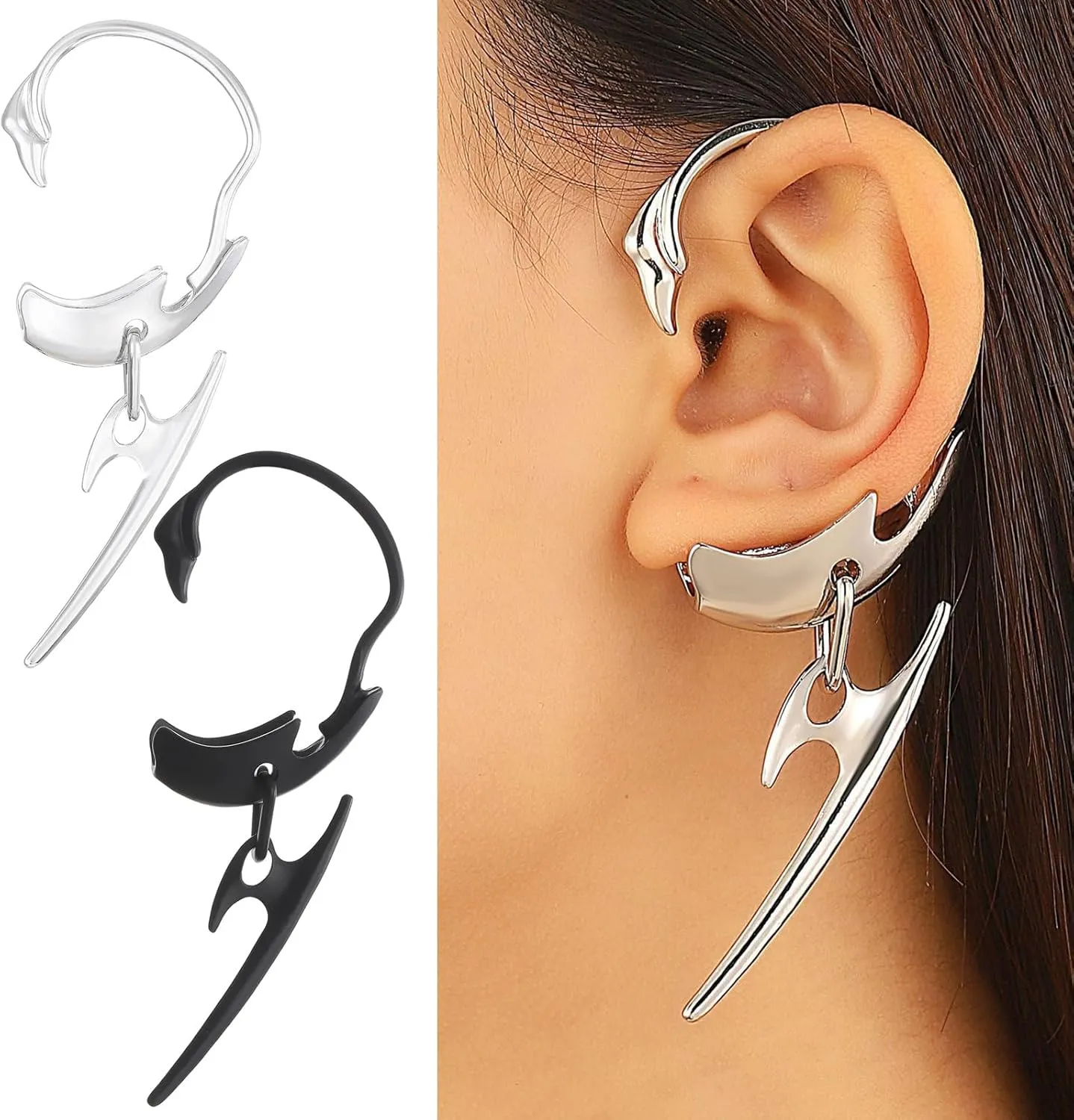 Darts Ear Hanging Multifuntional Alloy Texture Ear Jewelry Ear Cuff Suitable For Casual Outfits And Social Event