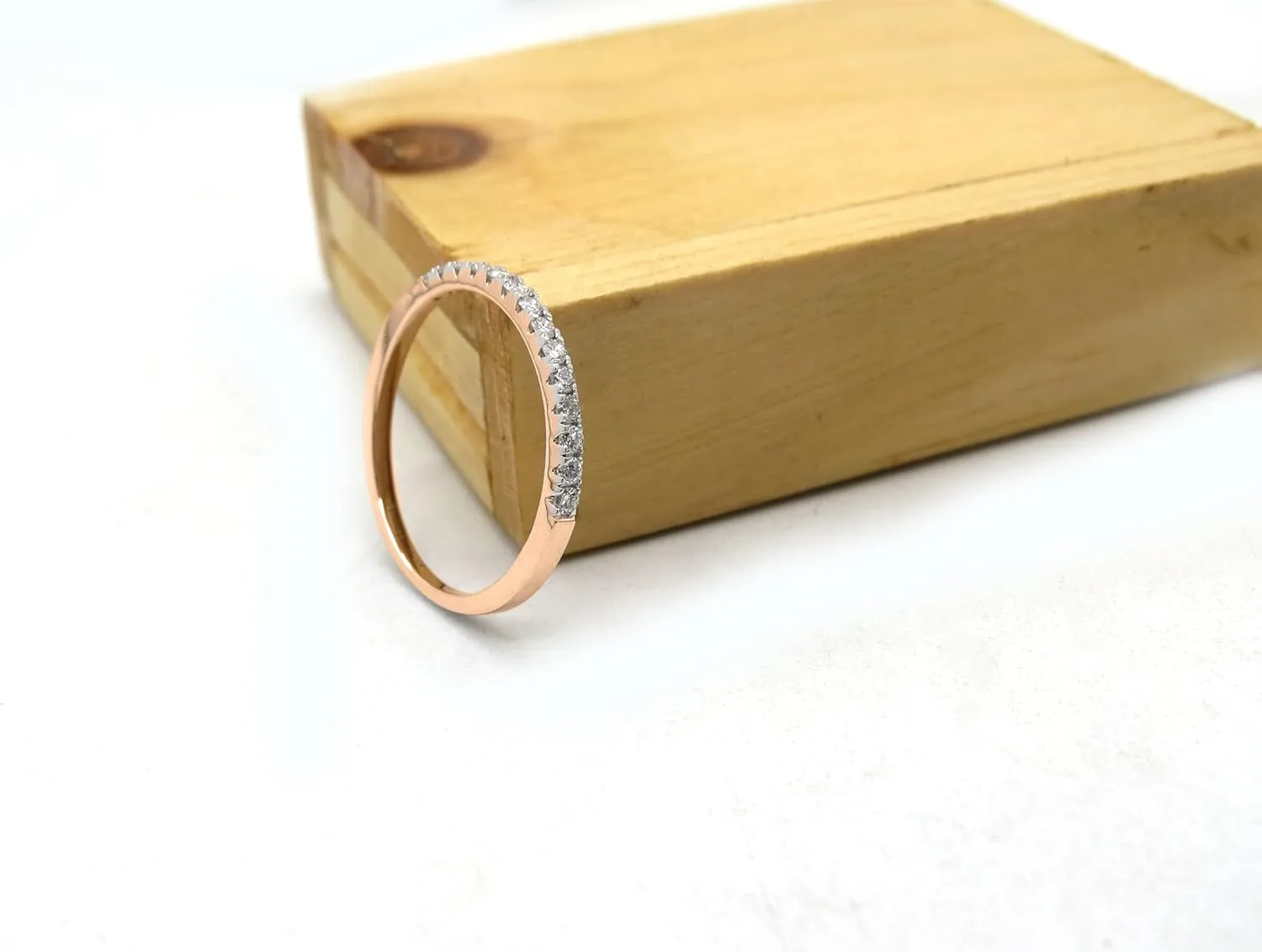 Dazzlingrock Collection Round Gemstone or Diamond Elegant Wedding Band for Women in Solid Gold