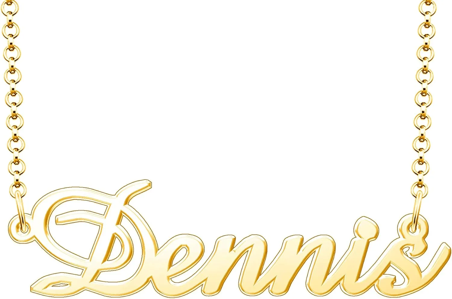 Dennis Name Necklace Personalized Sterling Silver Custom Name Necklace for Women