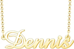 Dennis Name Necklace Personalized Sterling Silver Custom Name Necklace for Women