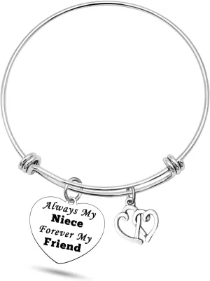 DlaeKua Niece Gifts from Aunt Niece Bracelets Niece Gifts Inspirational Gifts for Women Niece Aunt Bracelets Gifts for Niece from Auntie Uncle Niece Christmas Birthday Gift Friendship Gift