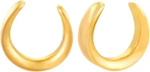 Ear Tunnels, 2PCS Ear Gauges Surgical Steel Polished U Shape Ear Gauges Piercings Jewelry