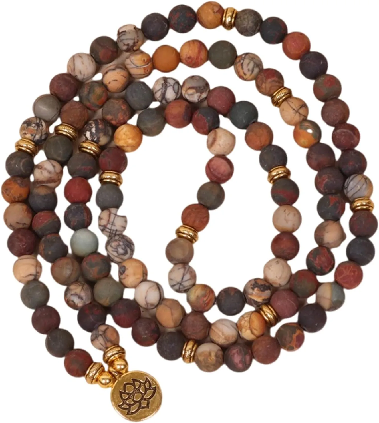 Elegant 108 Beads With Metal Pendant Buddhist Prayer Beads Handchain For And Multilayer Bangle
