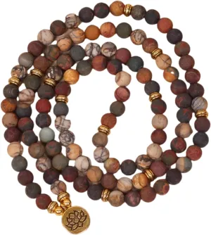 Elegant 108 Beads With Metal Pendant Buddhist Prayer Beads Handchain For And Multilayer Bangle