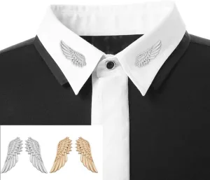 Elegant Angel Wings Feather Suit Pin Collar Pin Brooch for Unisex