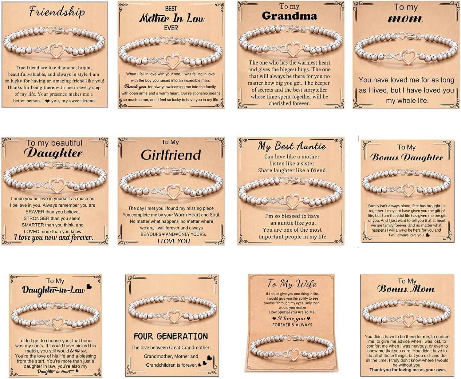 Elegant Infinities Heart Bracelet With Stylish Crystals for Women Symbolizing Friendship and Styles Daily Casual Use Heart Bracelet