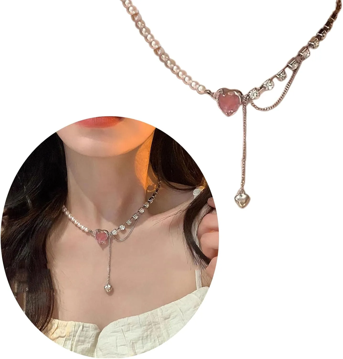 Elegant Tassels Pendant Necklace With Imitation Pearls Fashion Accessory for Trendy Women Vintage Styles Jewelry
