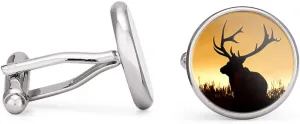Elk Cufflinks Buck Cuff Links (Contoured Edition)