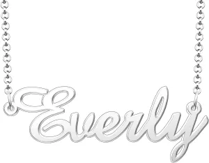 Everly Name Necklace Personalized Sterling Silver Custom Name Necklace for Women