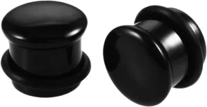 Expander Gauges, 2PCS Tunnel Gauges Black Stone Ear Gauges 00G Body Piercings Jewelry
