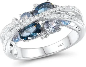 Exquisite Ring Freshing Style Ladies Couple Love Rings,Women Ring X Shape Cubic Zirconia Jewelry Vintage Bright Luster Ring for Daily Wear