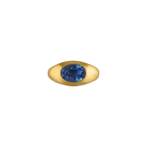 Faceted Blue Sapphire Roz Ring