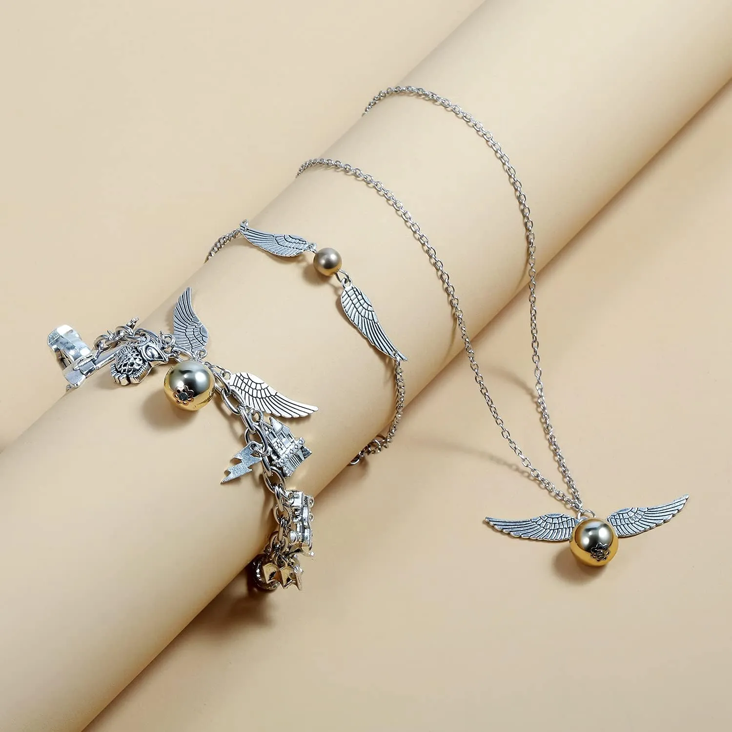 Fancy Space Wizardry Themed Handmade Charm Bracelet Set  Adjustable Jewelry, Birthday Gift for Kids, Girls, Women
