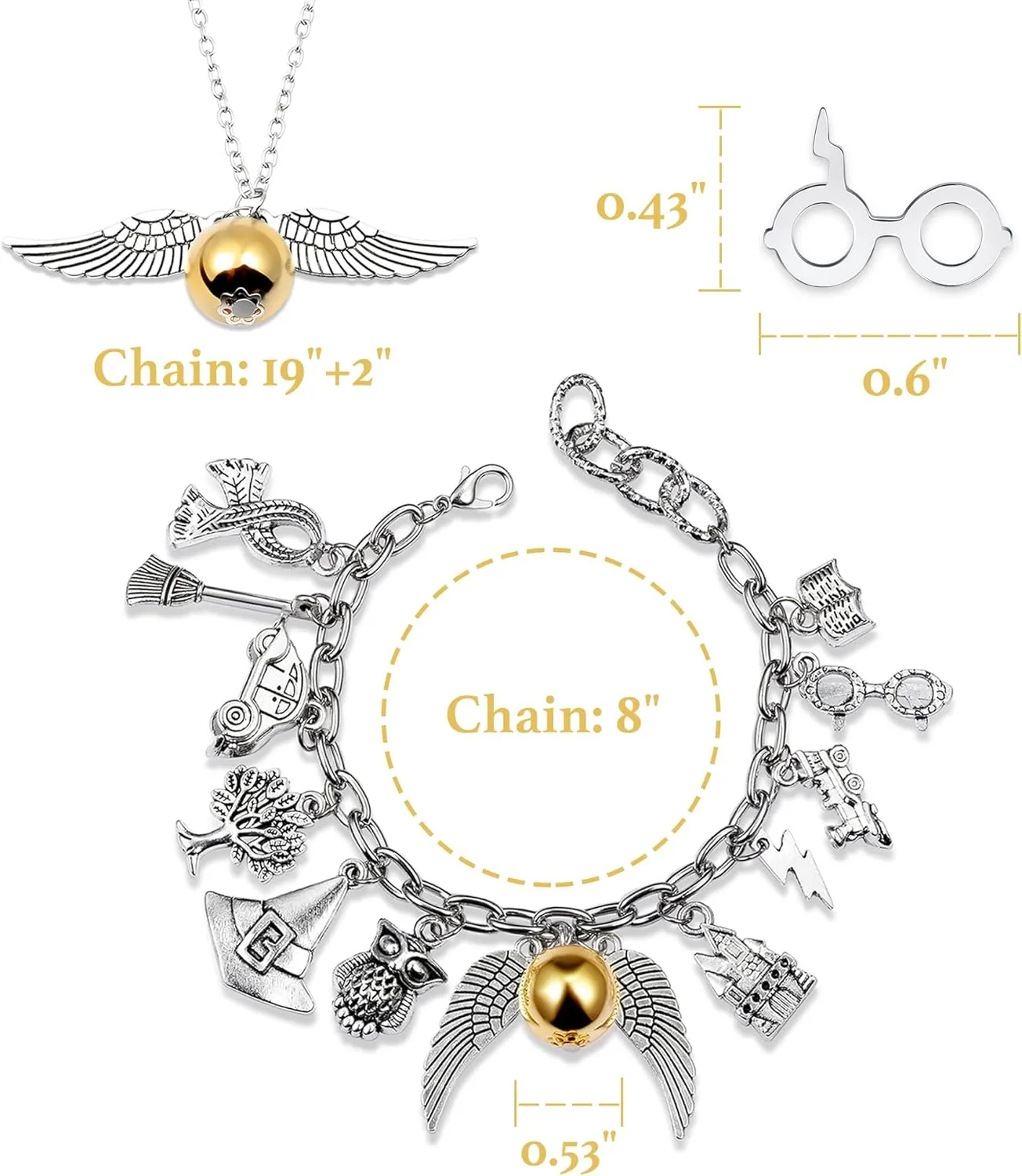 Fancy Space Wizardry Themed Handmade Charm Bracelet Set  Adjustable Jewelry, Birthday Gift for Kids, Girls, Women