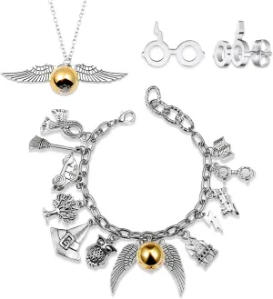 Fancy Space Wizardry Themed Handmade Charm Bracelet Set  Adjustable Jewelry, Birthday Gift for Kids, Girls, Women