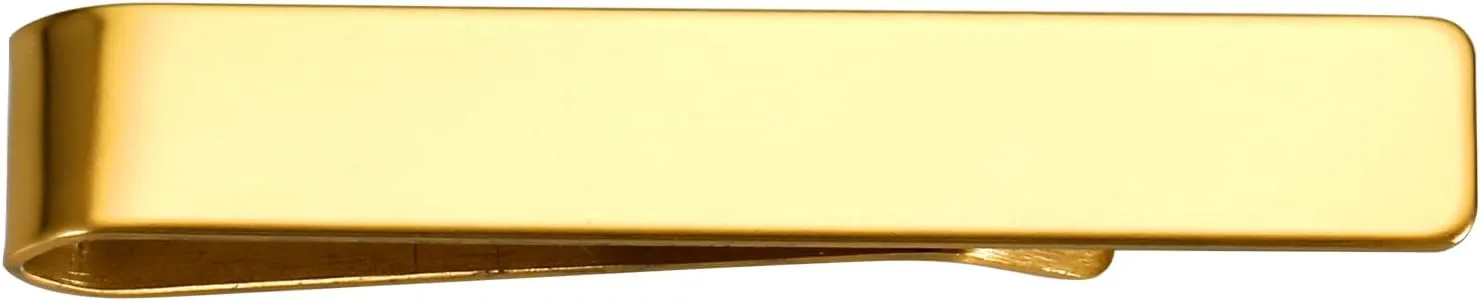 FANICE EOS Classic Tie Clip, Gold Tone Metal, Simple Business Wedding Men