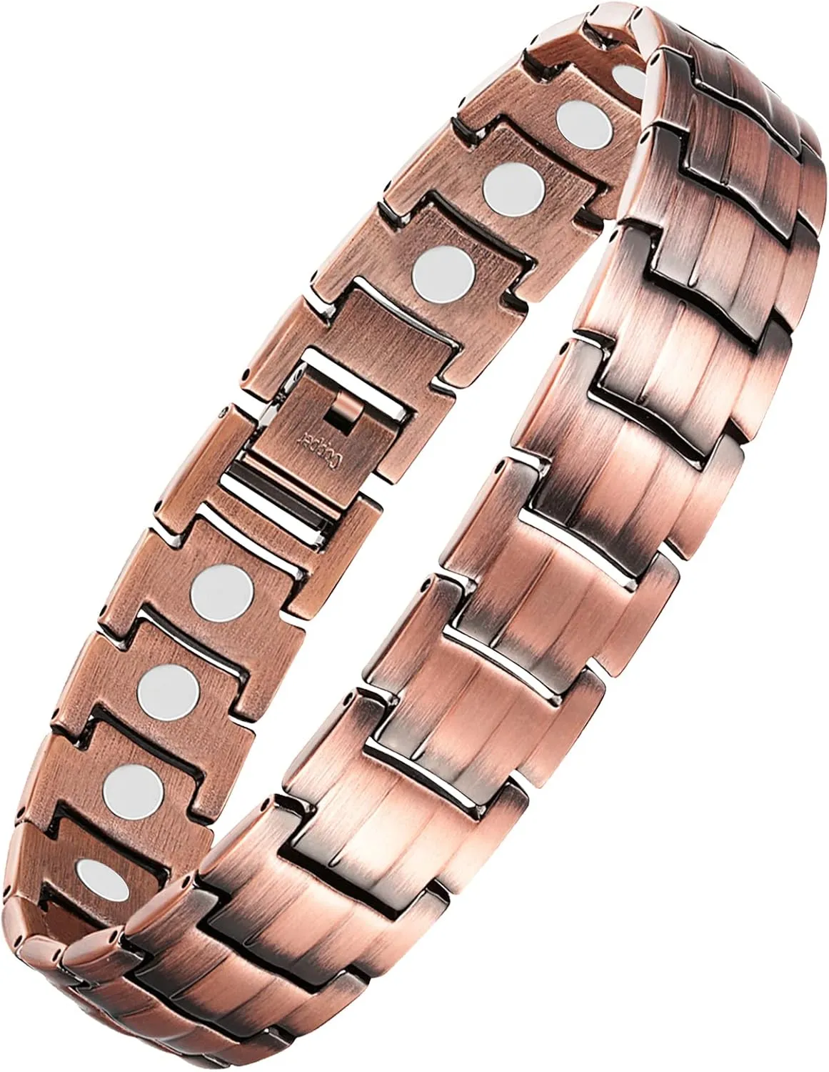 Feraco Copper Bracelet for Men-Magnetic Bracelets 99.99% Pure Copper Jewelry Gift with Adjustable Sizing Tool, Magnetic Field Therapy Jewelry