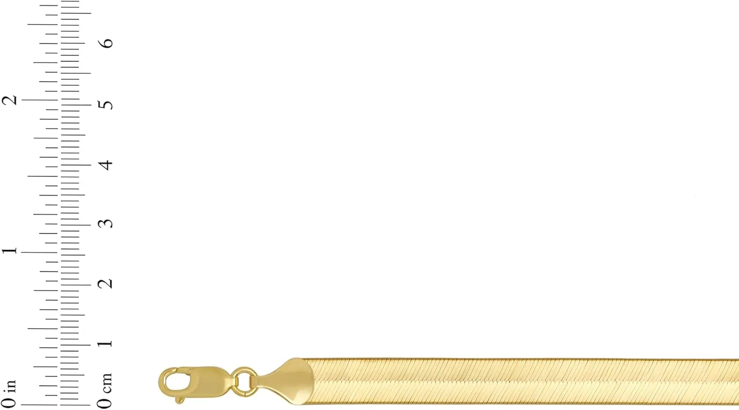 Floreo 10k Yellow Gold 8mm Super Flexible Silky Herringbone Chain Bracelet