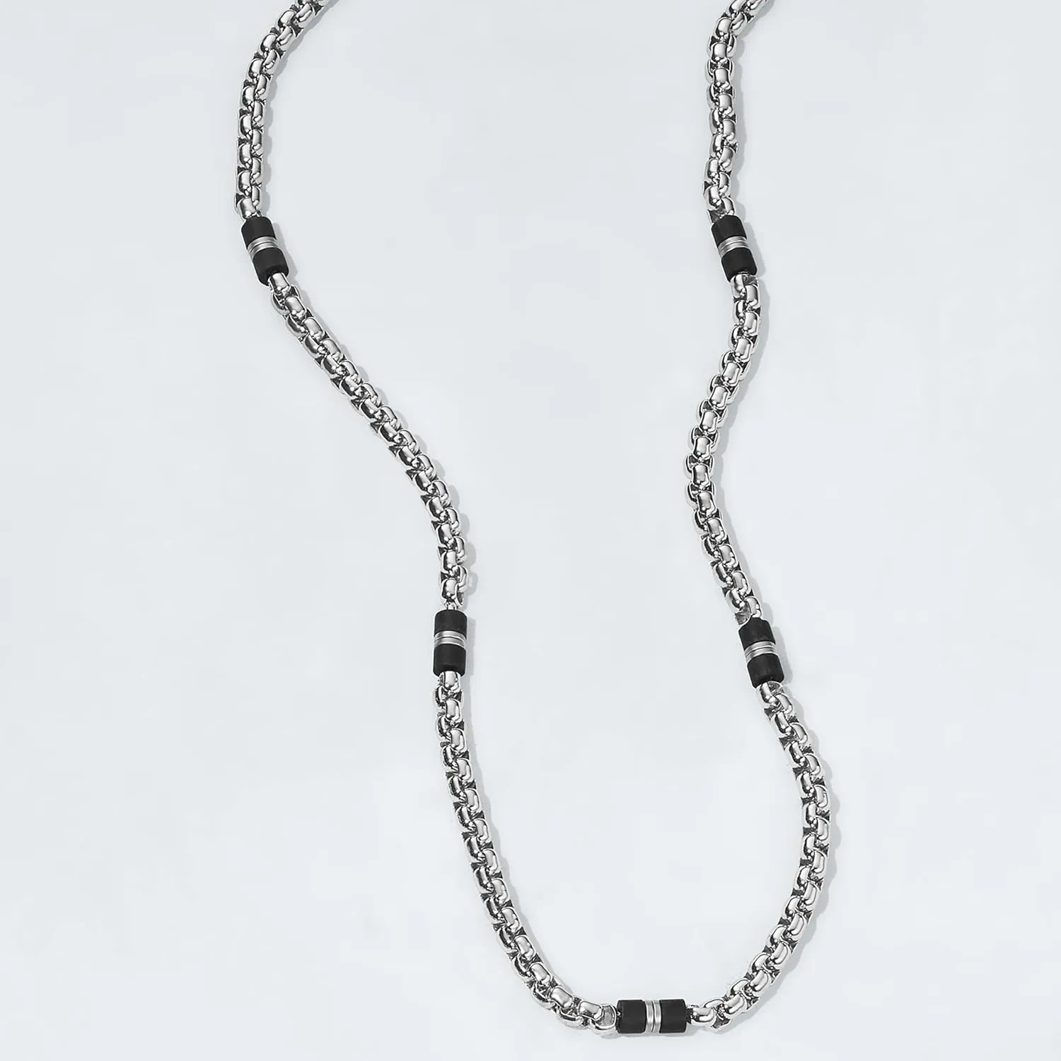 Fossil Men's Stainless Steel or Leather Necklace for Men