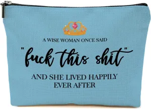Funny Gifts for Strong Women - Retirement & Birthday Ideas, Cool Gifts for Coworkers & Hostess, Inspirational Cosmetic Bag with Makeup Travel Accessories