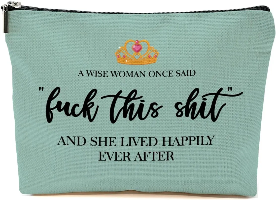 Funny Gifts for Women & Strong Women - Retirement & Birthday Ideas - Cool Gifts for Coworkers & Hostess - Makeup Travel Bag & Cosmetic Bag