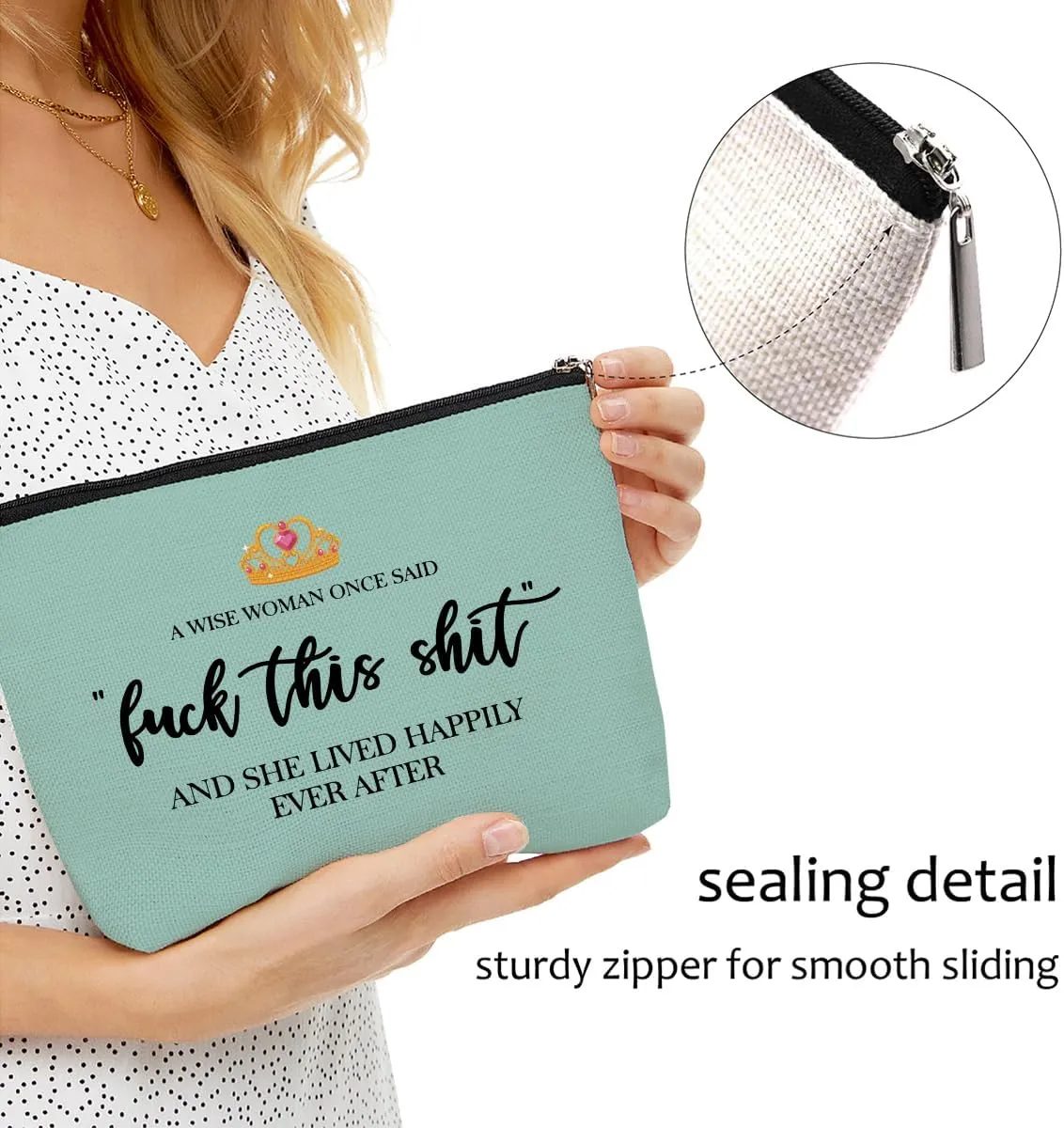 Funny Gifts for Women & Strong Women - Retirement & Birthday Ideas - Cool Gifts for Coworkers & Hostess - Makeup Travel Bag & Cosmetic Bag
