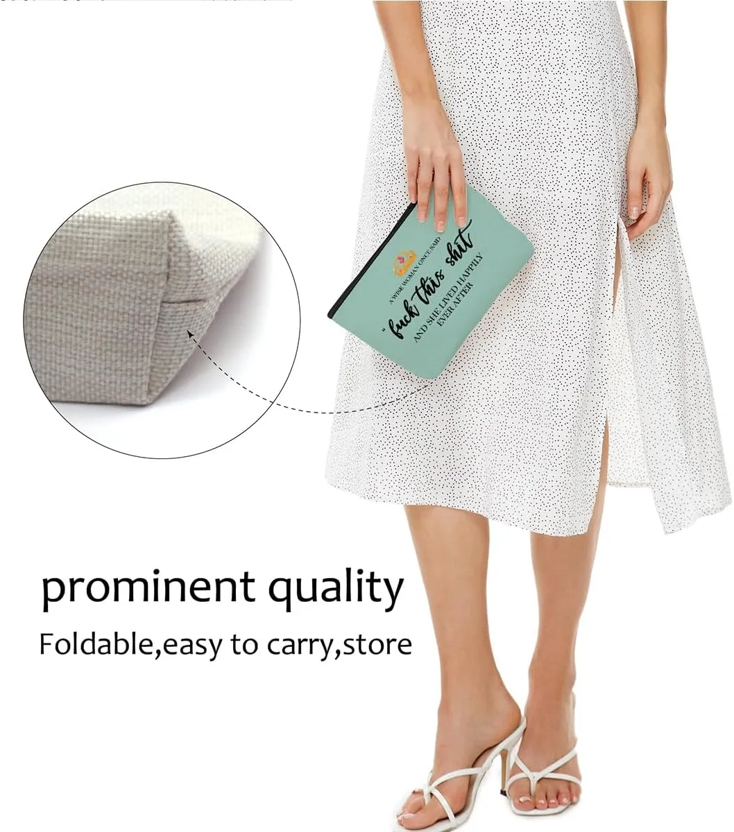 Funny Gifts for Women & Strong Women - Retirement & Birthday Ideas - Cool Gifts for Coworkers & Hostess - Makeup Travel Bag & Cosmetic Bag