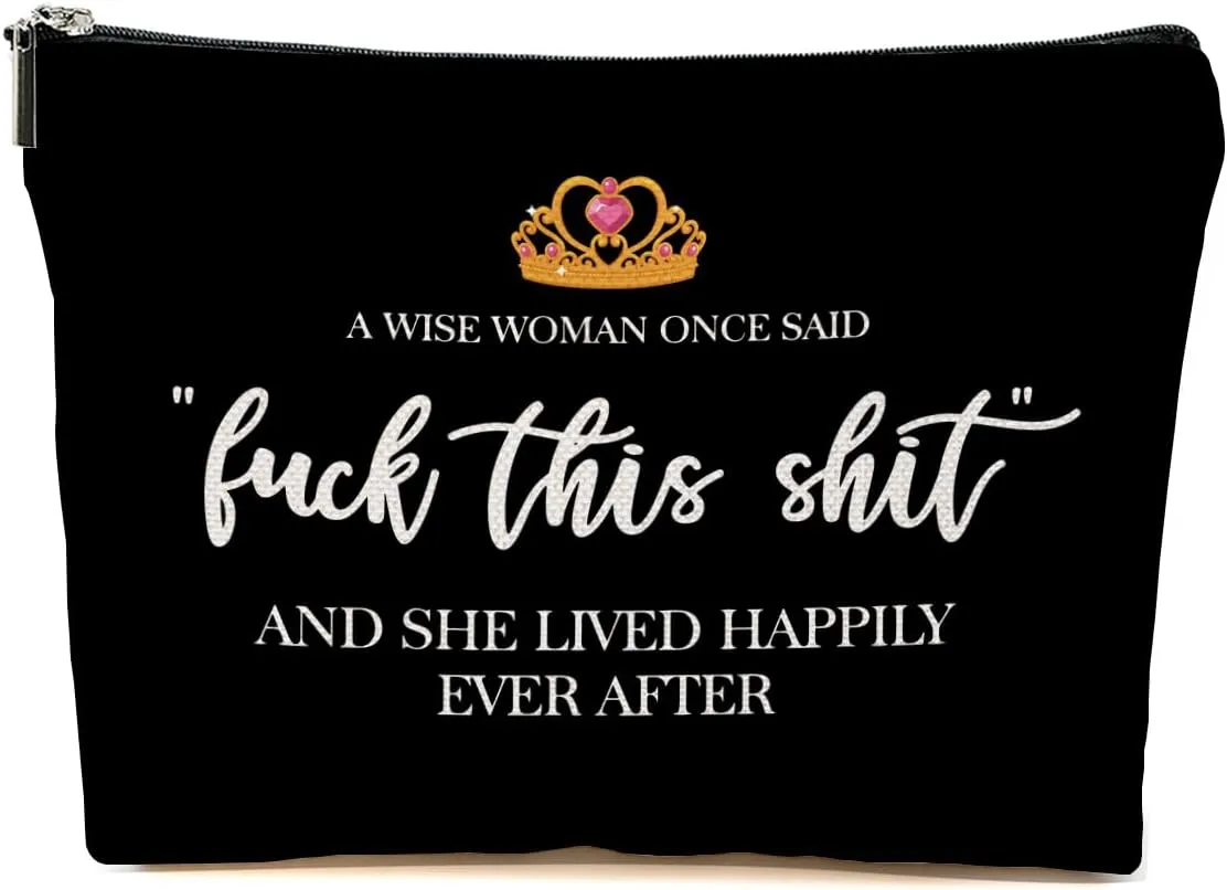 Funny Gifts for Women, Grandma, Strong Women Retirement Gifts Cool Gifts for Coworkers, Hostess Gift Ideas Gag Gifts Birthday Girls Weekend Fun Gifts Makeup Travel Bag Inspirational Cosmetic Bag