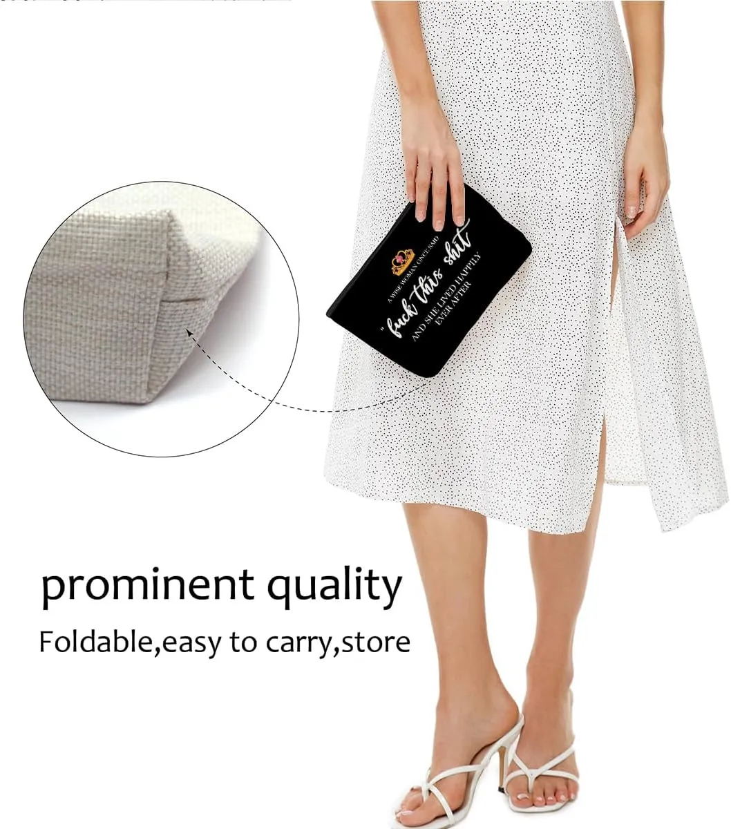 Funny Gifts for Women, Grandma, Strong Women Retirement Gifts Cool Gifts for Coworkers, Hostess Gift Ideas Gag Gifts Birthday Girls Weekend Fun Gifts Makeup Travel Bag Inspirational Cosmetic Bag