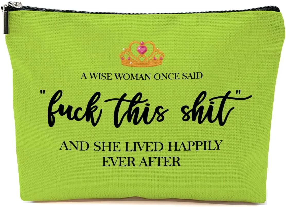 Funny Gifts for Women, Nurse, Strong Women Retirement Gifts Cool Gifts for Coworkers, Hostess Gift Ideas Gag Gifts Birthday Girls Weekend Fun Gifts Makeup Travel Bag Inspirational Cosmetic Bag