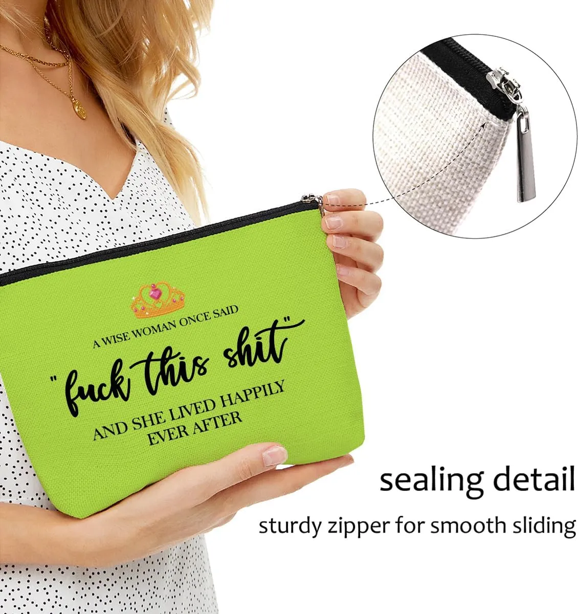 Funny Gifts for Women, Nurse, Strong Women Retirement Gifts Cool Gifts for Coworkers, Hostess Gift Ideas Gag Gifts Birthday Girls Weekend Fun Gifts Makeup Travel Bag Inspirational Cosmetic Bag