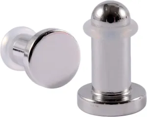 Gauge Expander, 2PCS Stainless Steel 1.6mm-9.5mm Solid Round Polished Ear Gauges 14G Body Piercings Jewelry