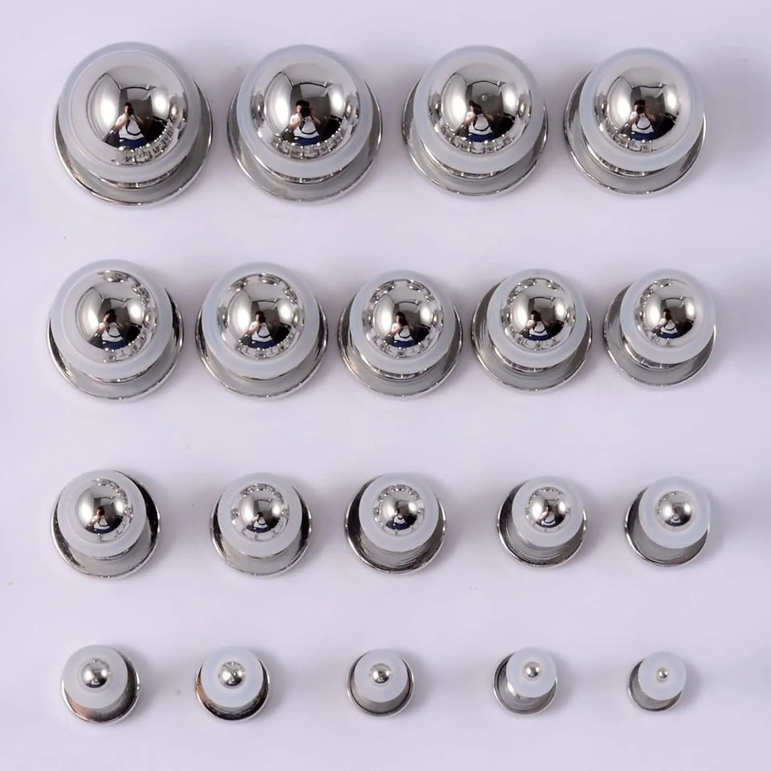 Gauge Expander, 2PCS Stainless Steel 1.6mm-9.5mm Solid Round Polished Ear Gauges 14G Body Piercings Jewelry