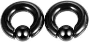 Gauge Expander, 2PCS Stainless Steel Ear Plugs 2mm-10mm Hoop With Ball Ear Gauge 00G Body Piercings Jewelry